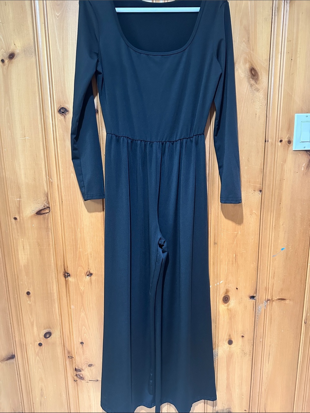 Wide-Leg High-Waist Black Jumpsuit